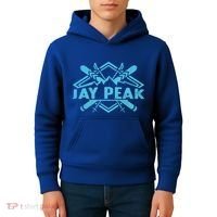 Skiing Mountains Skier Downhill Ski Resort Jay Peak Meaningful Gift Kids Hoodie thumb 4