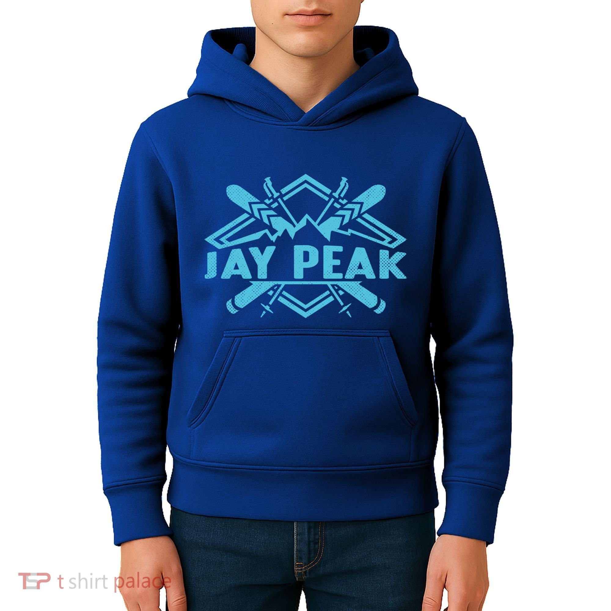 Skiing Mountains Skier Downhill Ski Resort Jay Peak Meaningful Gift Kids Hoodie