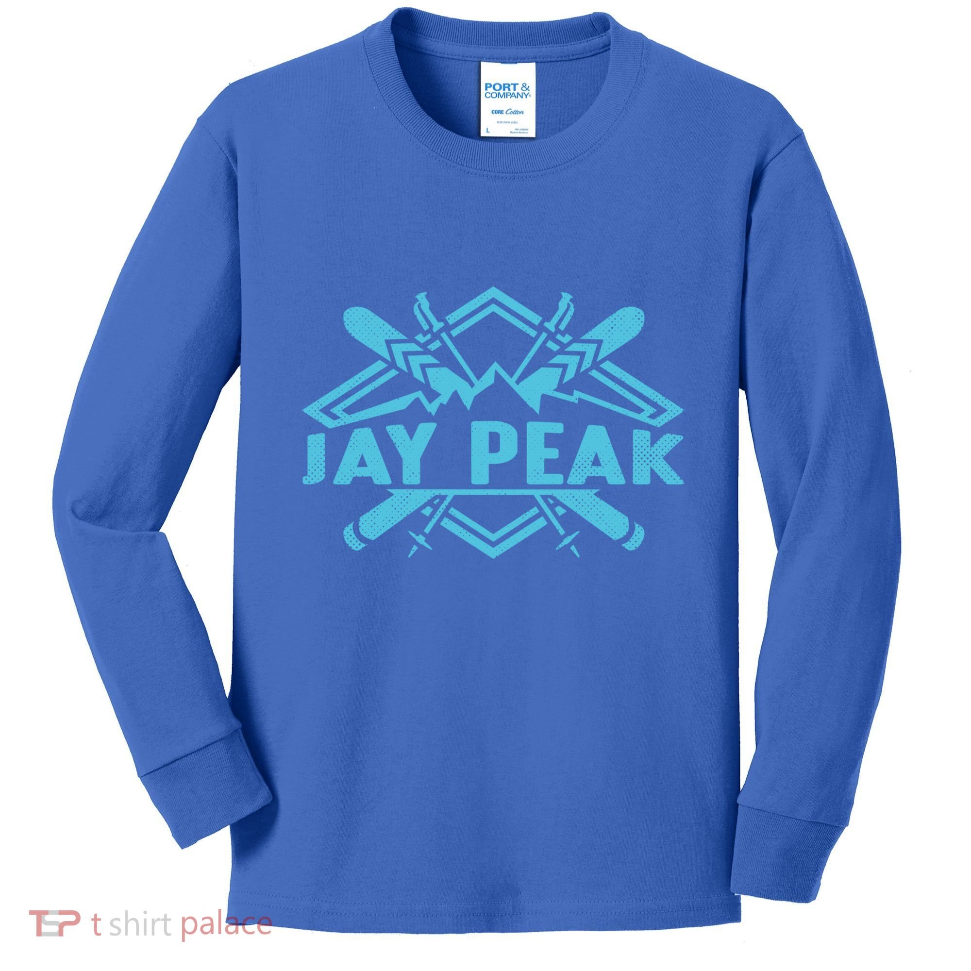 Skiing Mountains Skier Downhill Ski Resort Jay Peak Meaningful Gift Kids Long Sleeve Shirt