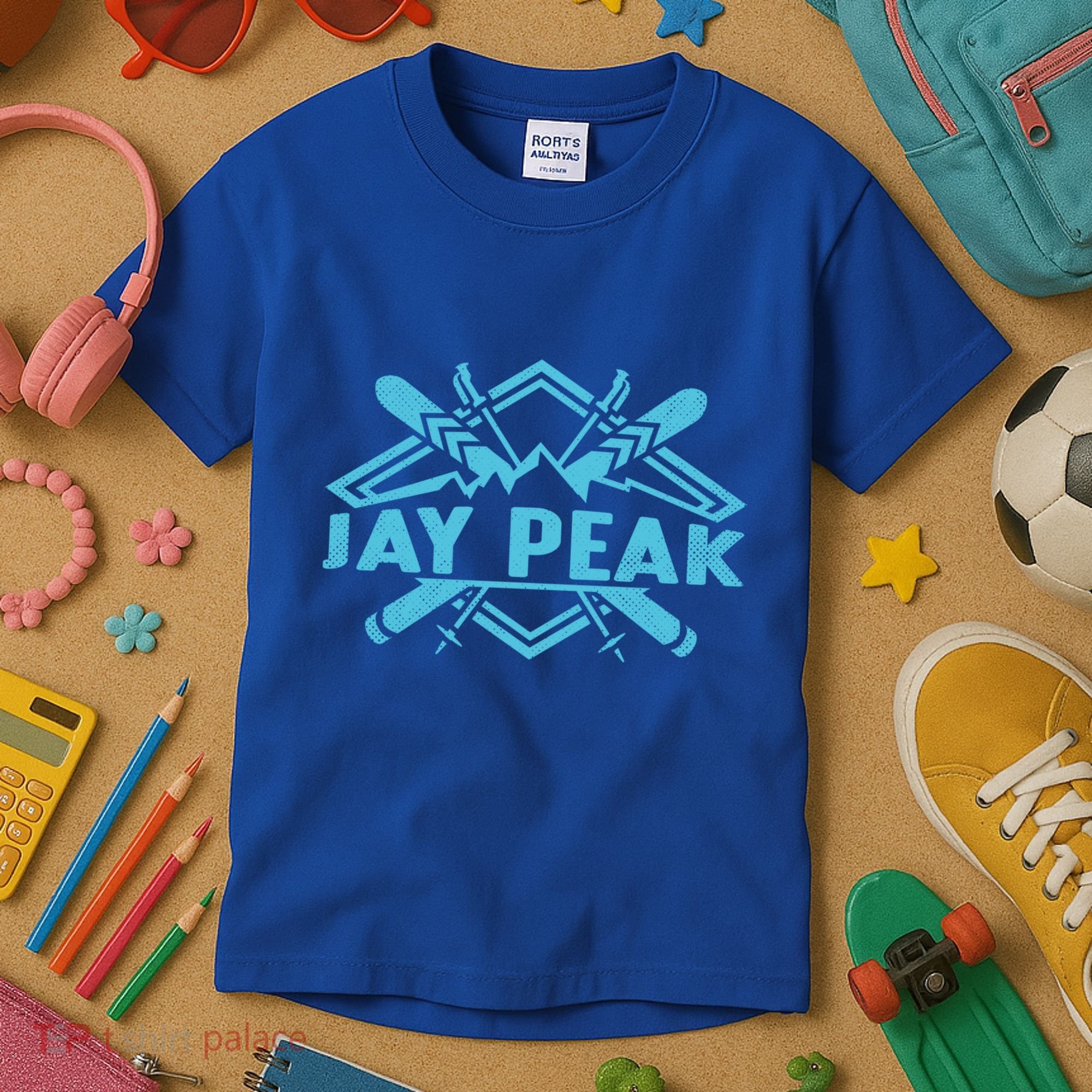 Skiing Mountains Skier Downhill Ski Resort Jay Peak Meaningful Gift Kids T-Shirt
