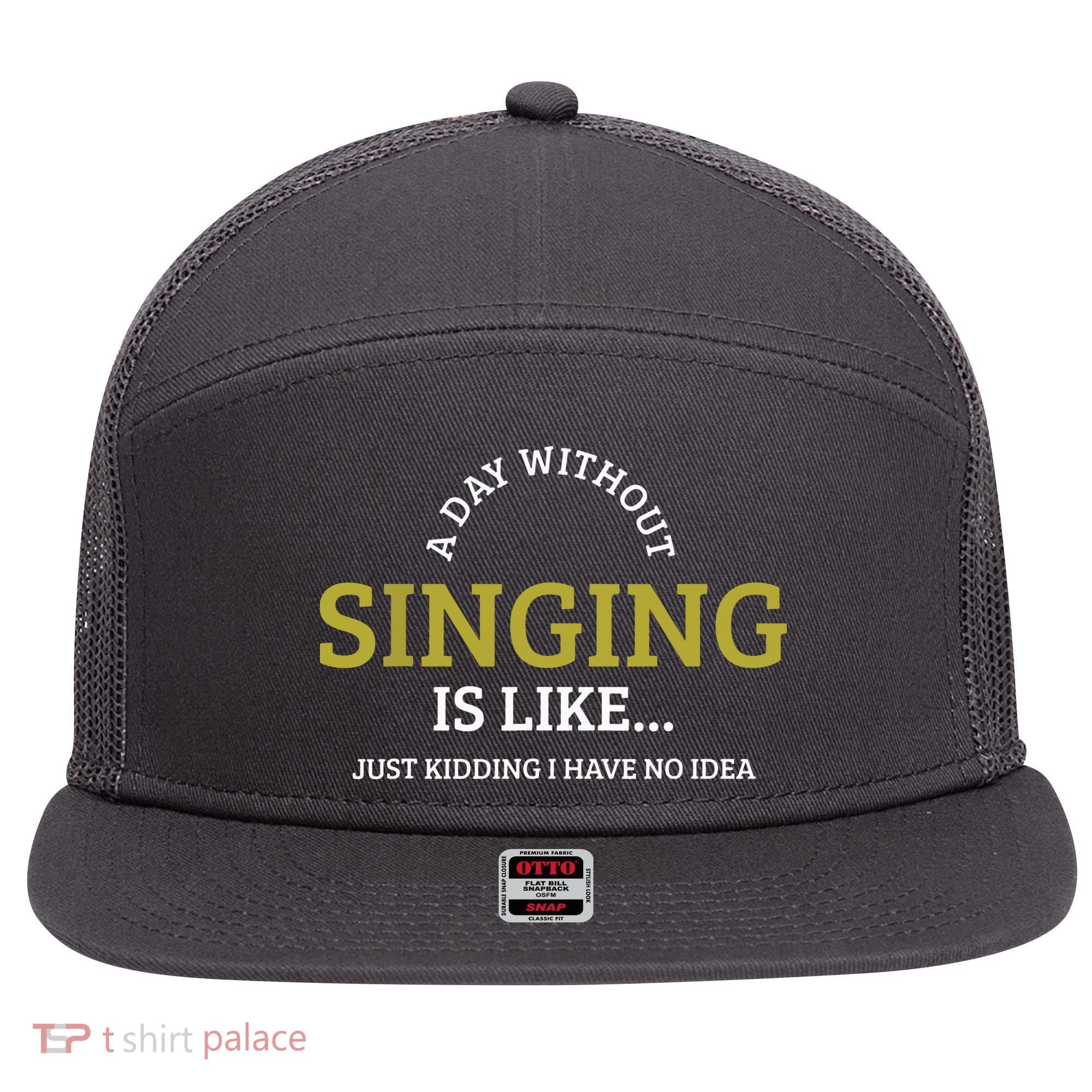 Singing Music Singer 7 Panel Mesh Trucker Snapback Hat