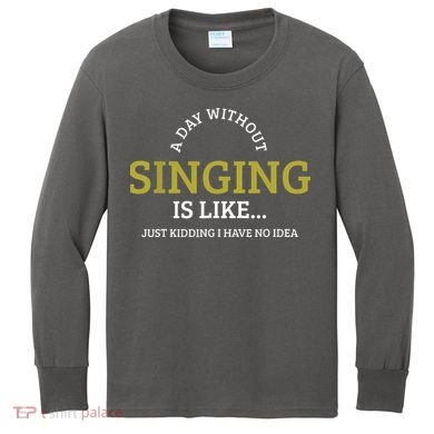 Singing Music Singer Kids Long Sleeve Shirt