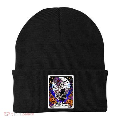 Spooky Mama Tarot Card Halloween Mom Skull Mama Black Cat Beanie