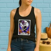 Spooky Mama Tarot Card Halloween Mom Skull Mama Black Cat Women's Tank Top thumb 2