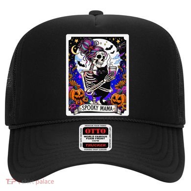 Spooky Mama Tarot Card Halloween Mom Skull Mama Black Cat Hat