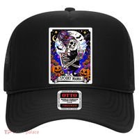 Spooky Mama Tarot Card Halloween Mom Skull Mama Black Cat Hat thumb 0