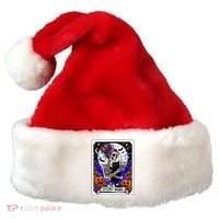 Spooky Mama Tarot Card Halloween Mom Skull Mama Black Cat Santa Hat thumb 0