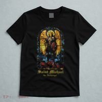 Saint Michael The Archangel St. Michael Stained Glass T-Shirt thumb 5