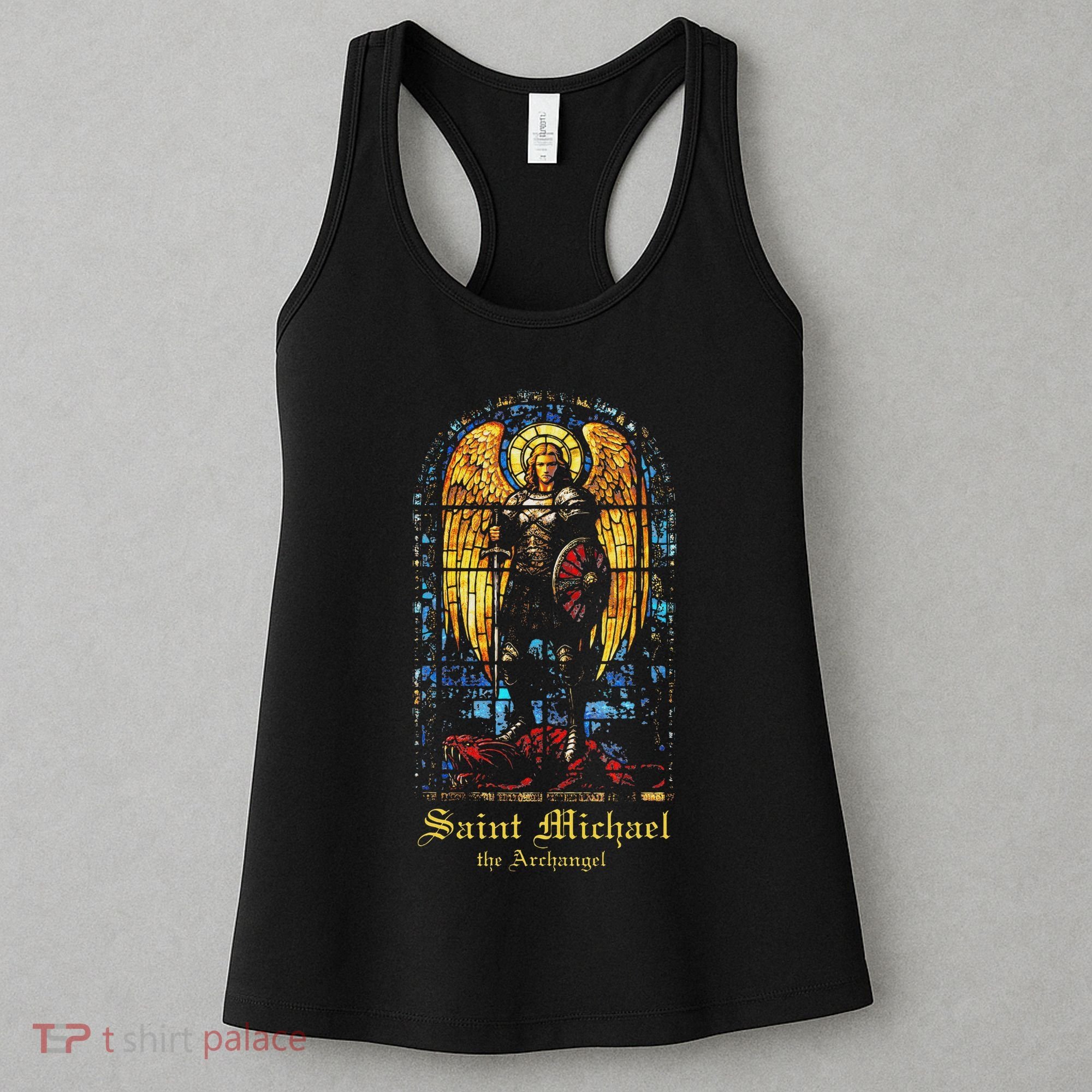 Saint Michael The Archangel St. Michael Stained Glass Women's Tank Top