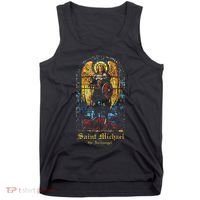 Saint Michael The Archangel St. Michael Stained Glass Tank Top thumb 0