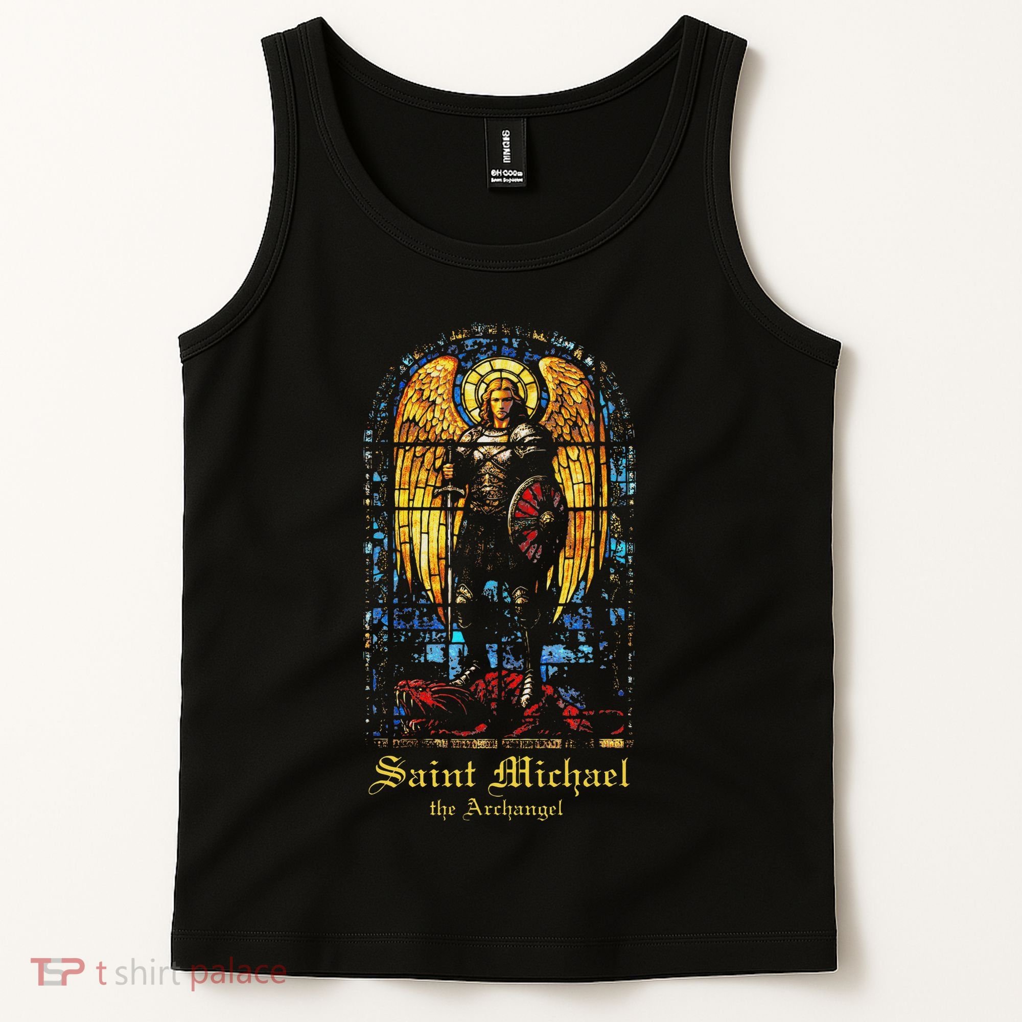 Saint Michael The Archangel St. Michael Stained Glass Tank Top