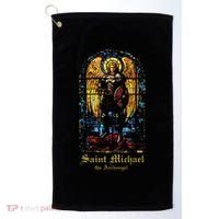 Saint Michael The Archangel St. Michael Stained Glass Golf Towel thumb 0