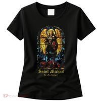 Saint Michael The Archangel St. Michael Stained Glass Women's T-Shirt thumb 0