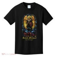 Saint Michael The Archangel St. Michael Stained Glass Kids T-Shirt thumb 0
