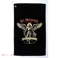 Saint Michael The Archangel Prayer Catholic Christian Pastor Cool Gift Golf Towel thumb 0