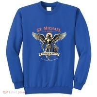 Saint Michael The Archangel Prayer Catholic Christian Pastor Cool Gift Sweatshirt thumb 0
