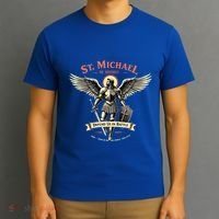 Saint Michael The Archangel Prayer Catholic Christian Pastor Cool Gift T-Shirt thumb 3