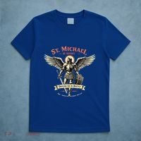 Saint Michael The Archangel Prayer Catholic Christian Pastor Cool Gift T-Shirt thumb 5