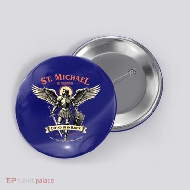Saint Michael The Archangel Prayer Catholic Christian Pastor Cool Gift Button