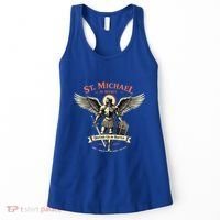 Saint Michael The Archangel Prayer Catholic Christian Pastor Cool Gift Women's Tank Top thumb 0