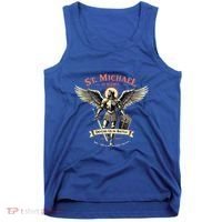 Saint Michael The Archangel Prayer Catholic Christian Pastor Cool Gift Tank Top thumb 0