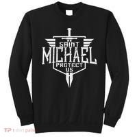 Saint Michael The Archangel Protect Us Catholic Sweatshirt thumb 0