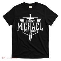 Saint Michael The Archangel Protect Us Catholic T-Shirt thumb 0