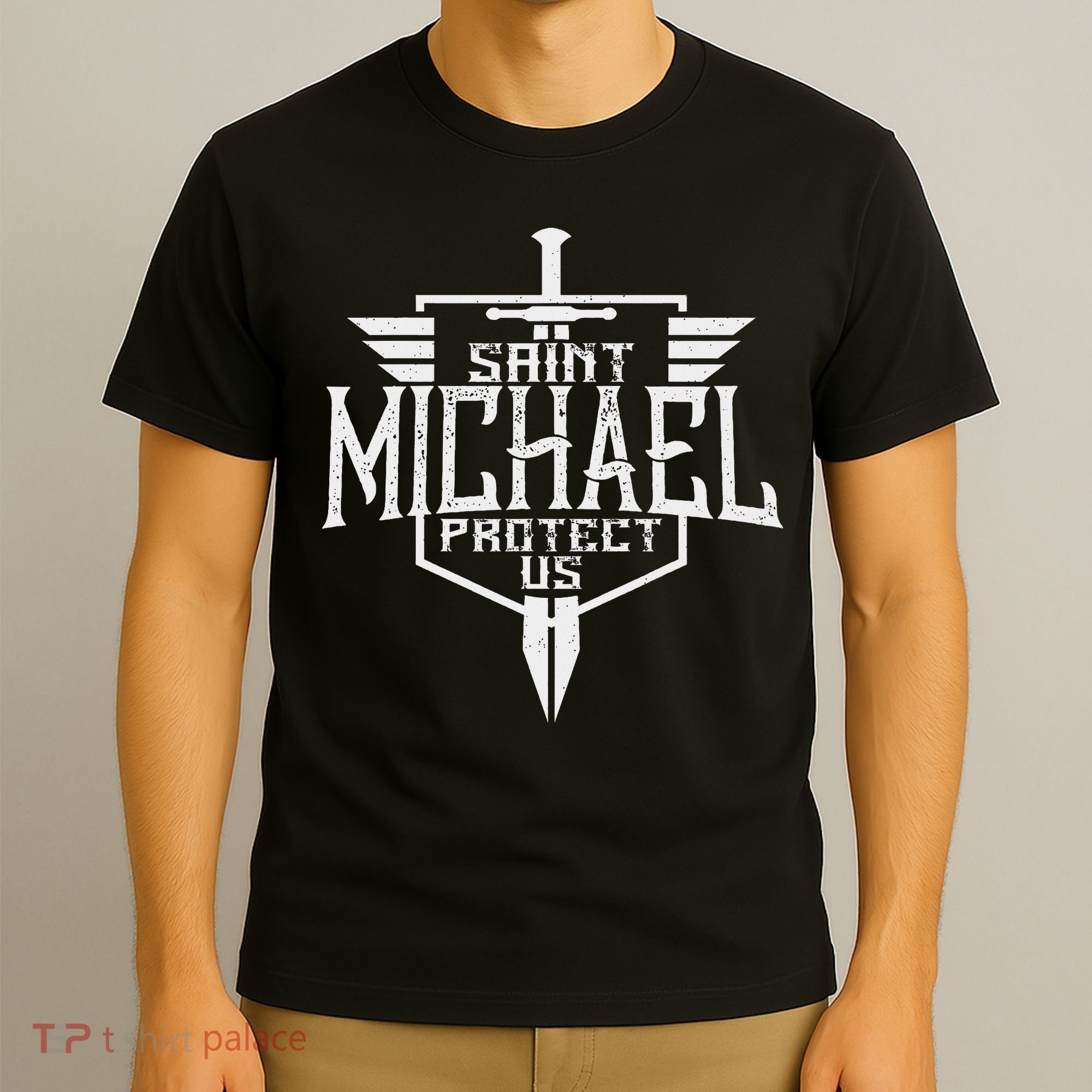 Saint Michael The Archangel Protect Us Catholic T-Shirt