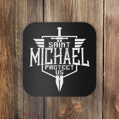 Saint Michael The Archangel Protect Us Catholic Coaster