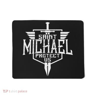 Saint Michael The Archangel Protect Us Catholic Mousepad