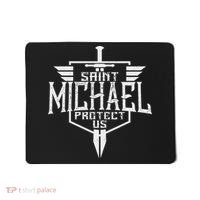 Saint Michael The Archangel Protect Us Catholic Mousepad thumb 0