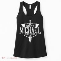 Saint Michael The Archangel Protect Us Catholic Women's Tank Top thumb 0