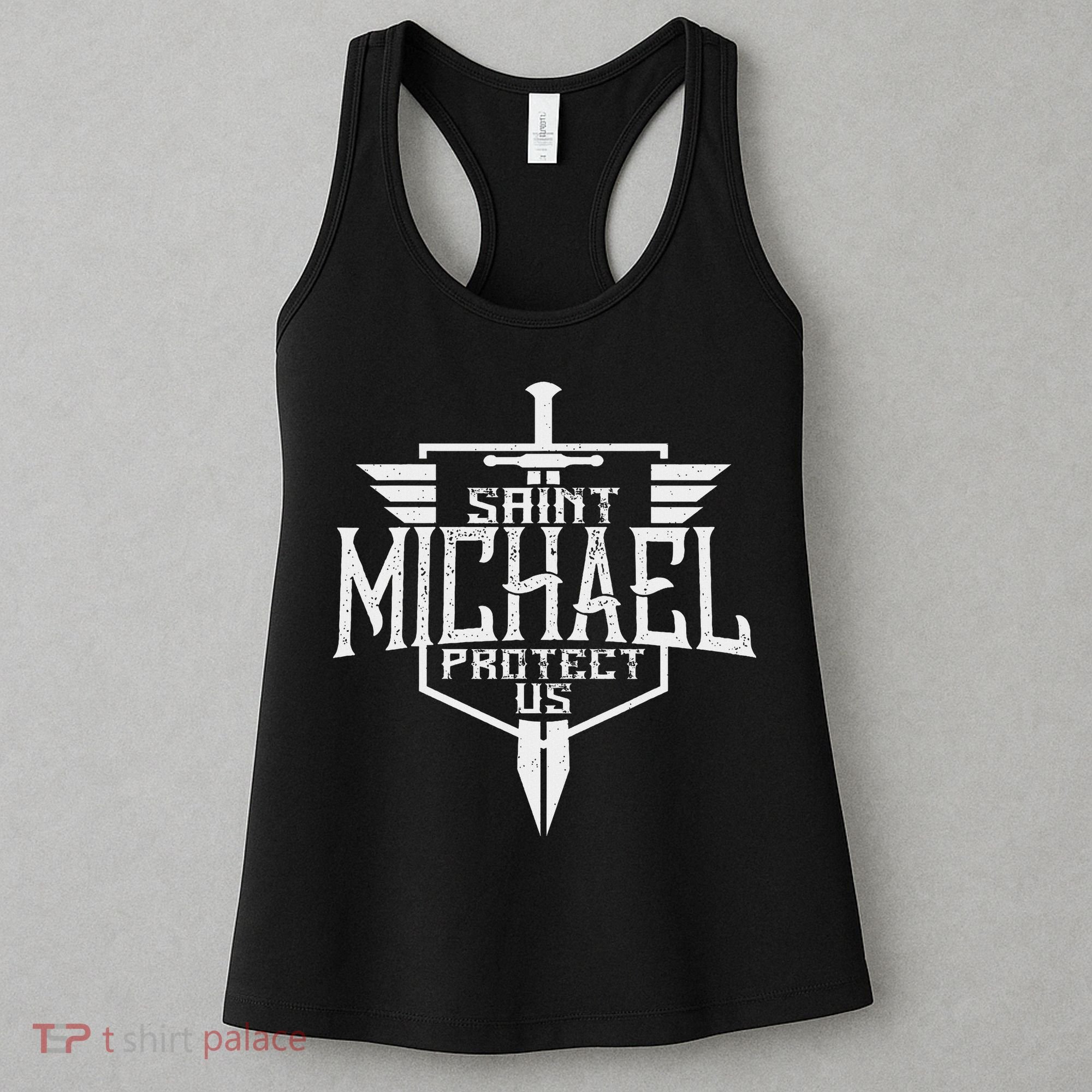 Saint Michael The Archangel Protect Us Catholic Women's Tank Top