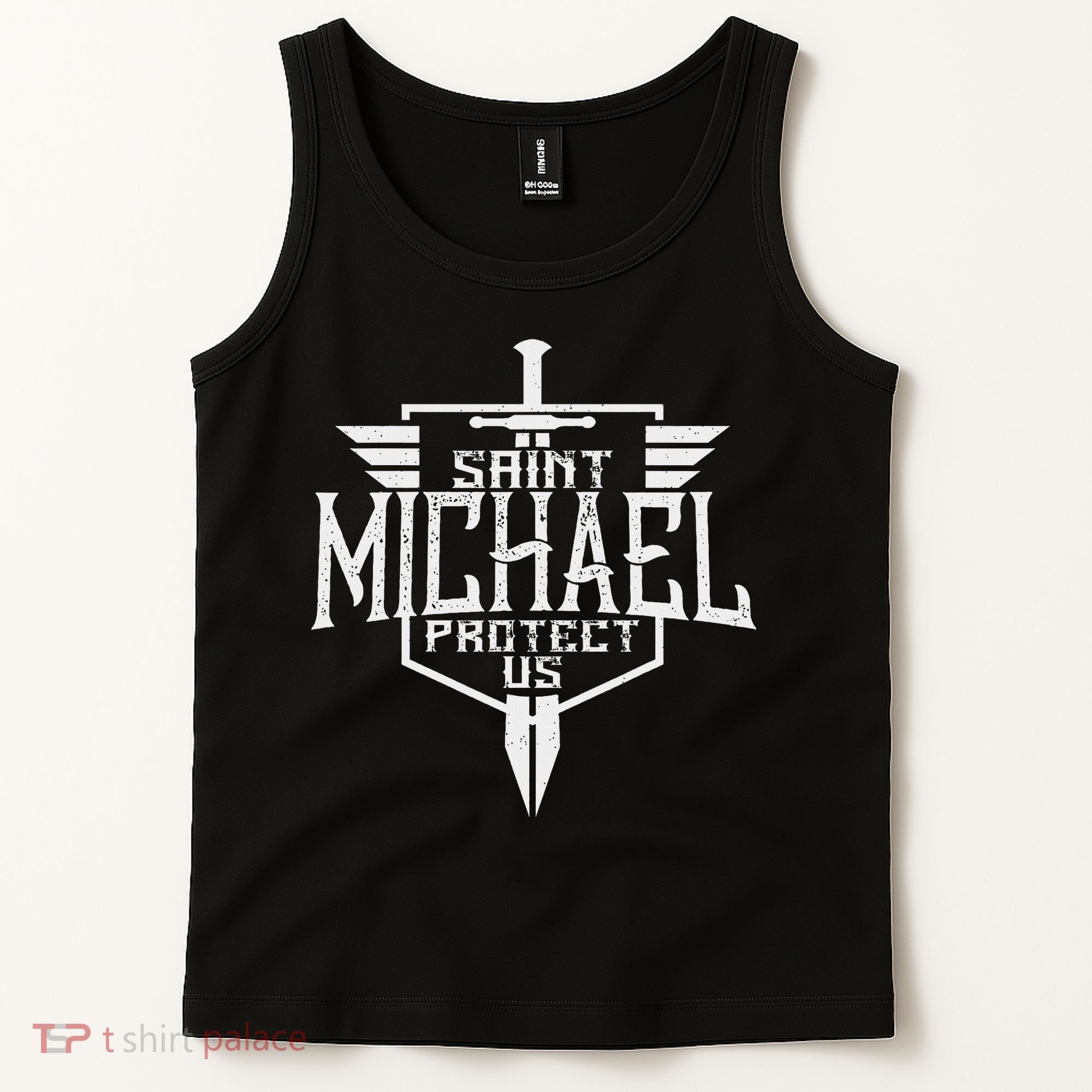 Saint Michael The Archangel Protect Us Catholic Tank Top