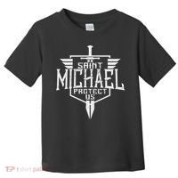 Saint Michael The Archangel Protect Us Catholic Toddler T-Shirt thumb 0