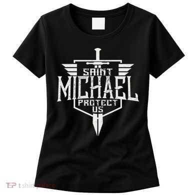 Saint Michael The Archangel Protect Us Catholic Women's T-Shirt