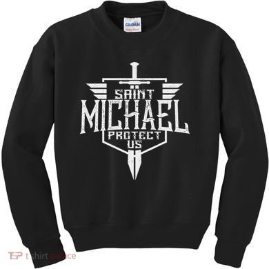 Saint Michael The Archangel Protect Us Catholic Kids Sweatshirt