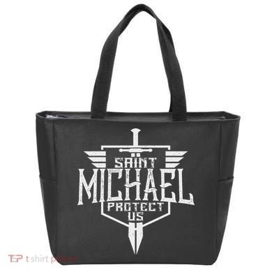 Saint Michael The Archangel Protect Us Catholic Tote Bag