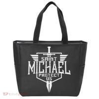 Saint Michael The Archangel Protect Us Catholic Tote Bag thumb 0