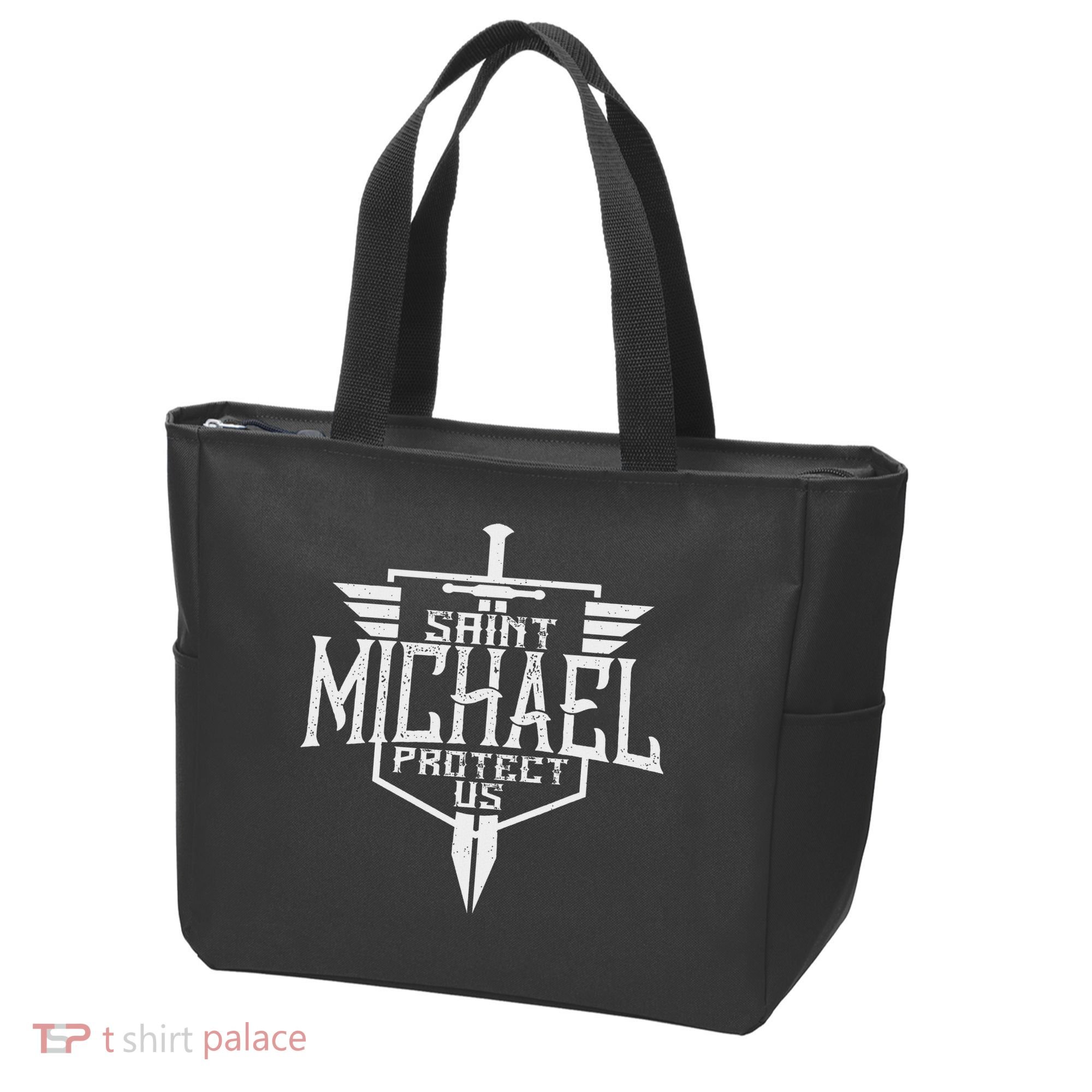 Saint Michael The Archangel Protect Us Catholic Tote Bag