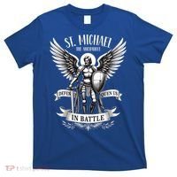 Saint Michael The Archangel Prayer Catholic Christian Pastor Gift T-Shirt thumb 0