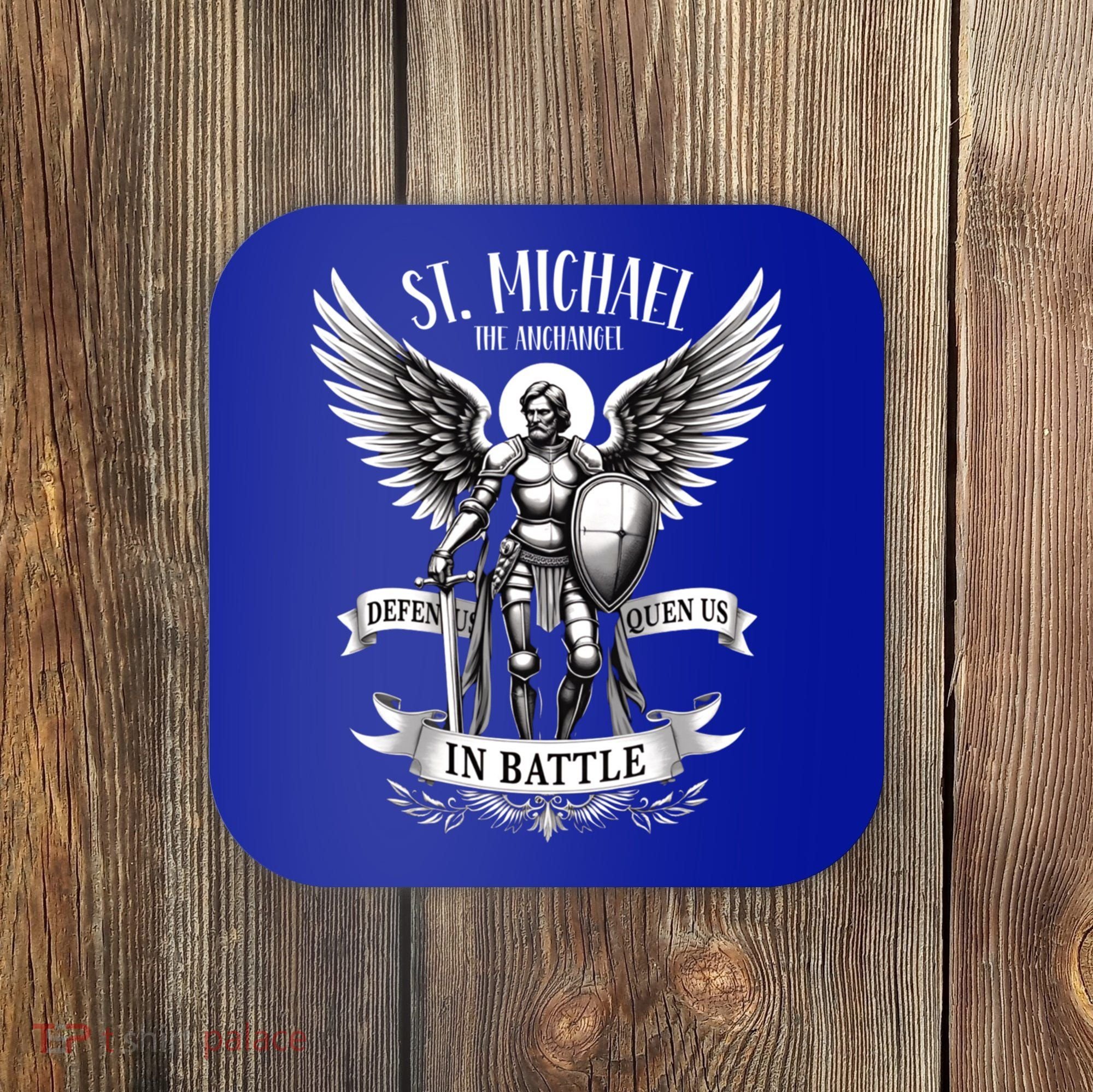 Saint Michael The Archangel Prayer Catholic Christian Pastor Gift Coaster
