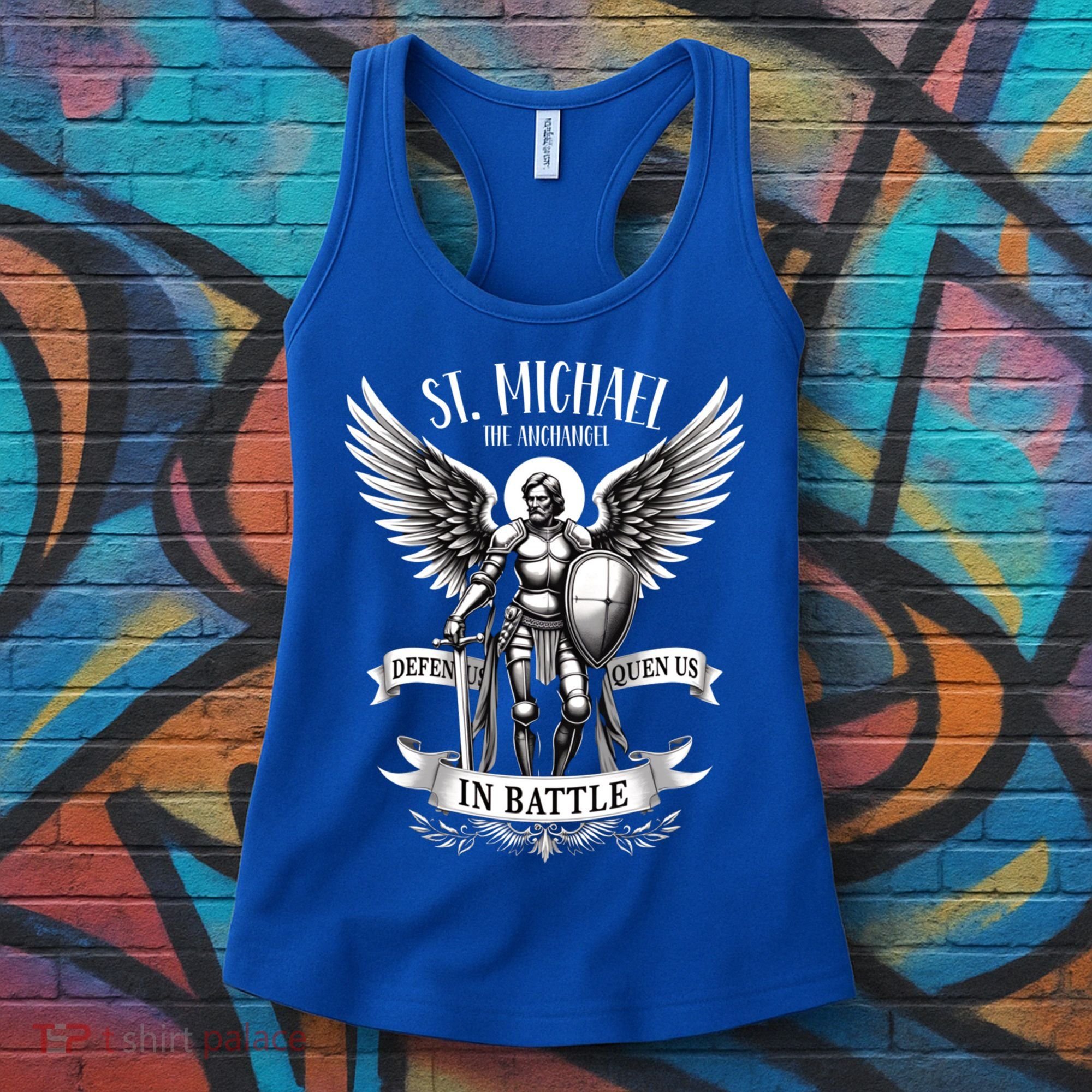 Saint Michael The Archangel Prayer Catholic Christian Pastor Gift Women's Tank Top