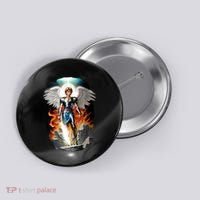 Saint Michael The Archangel Button thumb 0