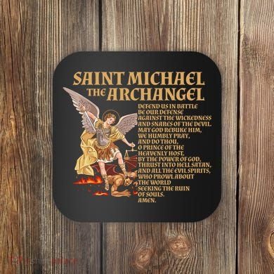 St Michael The Archangel Prayer Gift Coaster