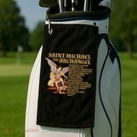 St Michael The Archangel Prayer Gift Golf Towel thumb 2
