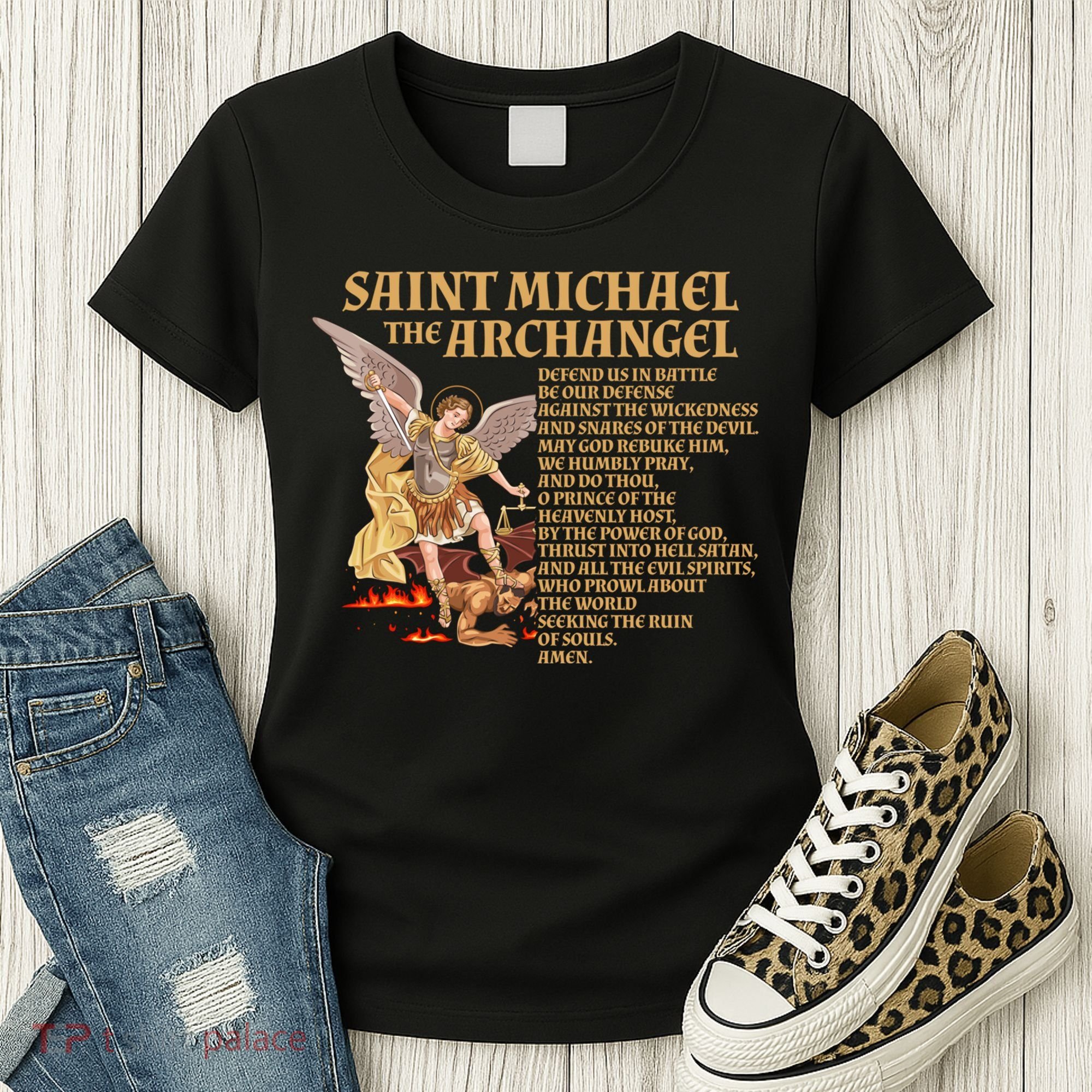 St Michael The Archangel Prayer Gift Women's T-Shirt