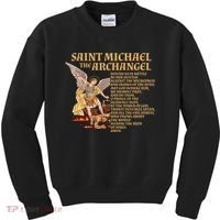 St Michael The Archangel Prayer Gift Kids Sweatshirt thumb 0
