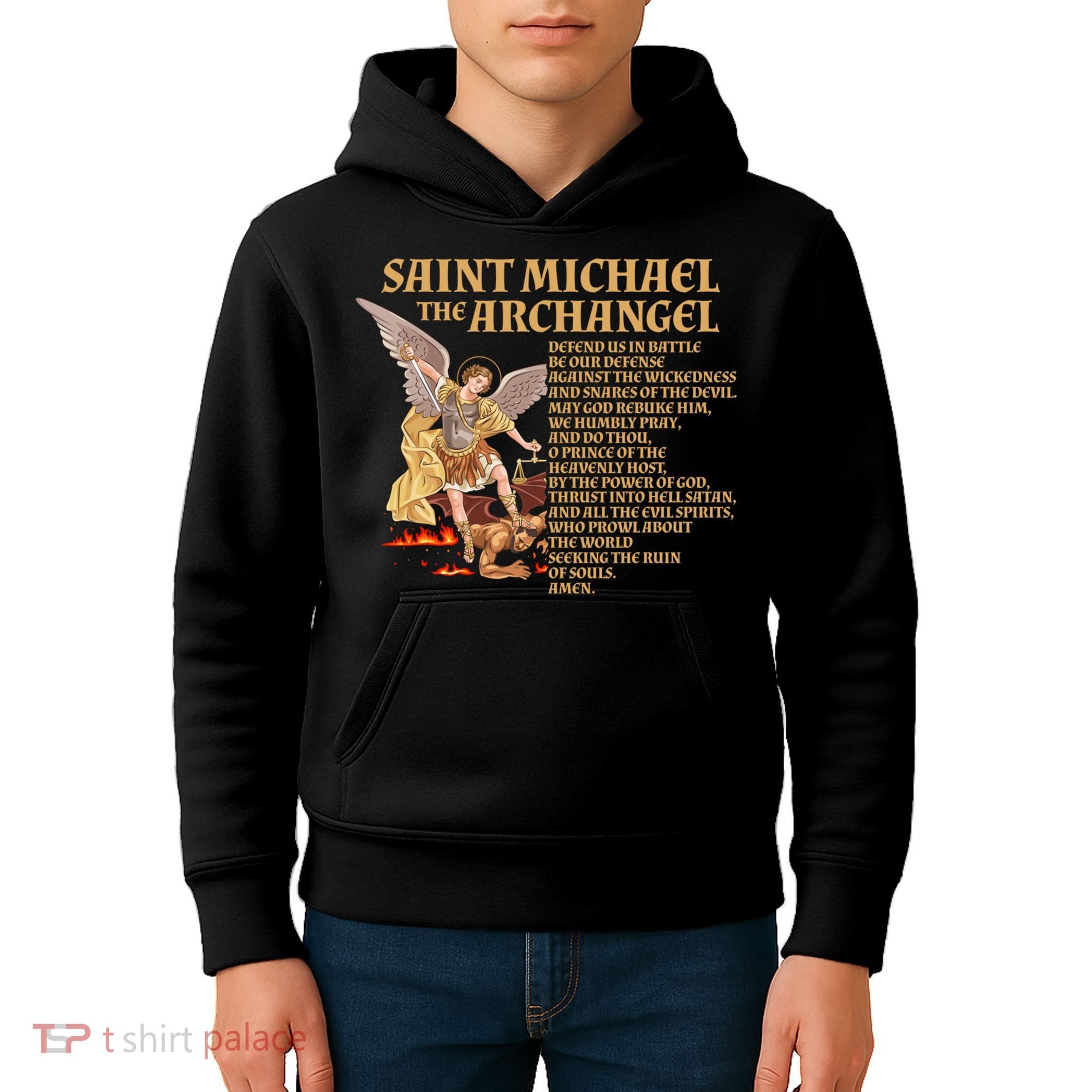 St Michael The Archangel Prayer Gift Kids Hoodie