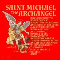 St Michael The Archangel Prayer Gift Santa Hat thumb 1